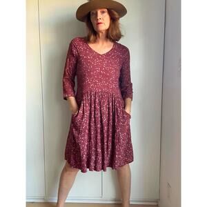 Womens Cottage Core babydoll Summer Dress Floral Size Sm Garnet Hill